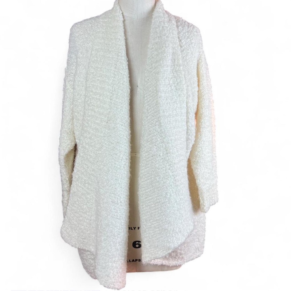 Lou & Grey Fuzzy Boucle Open Front Sweater Small (fits like medium)